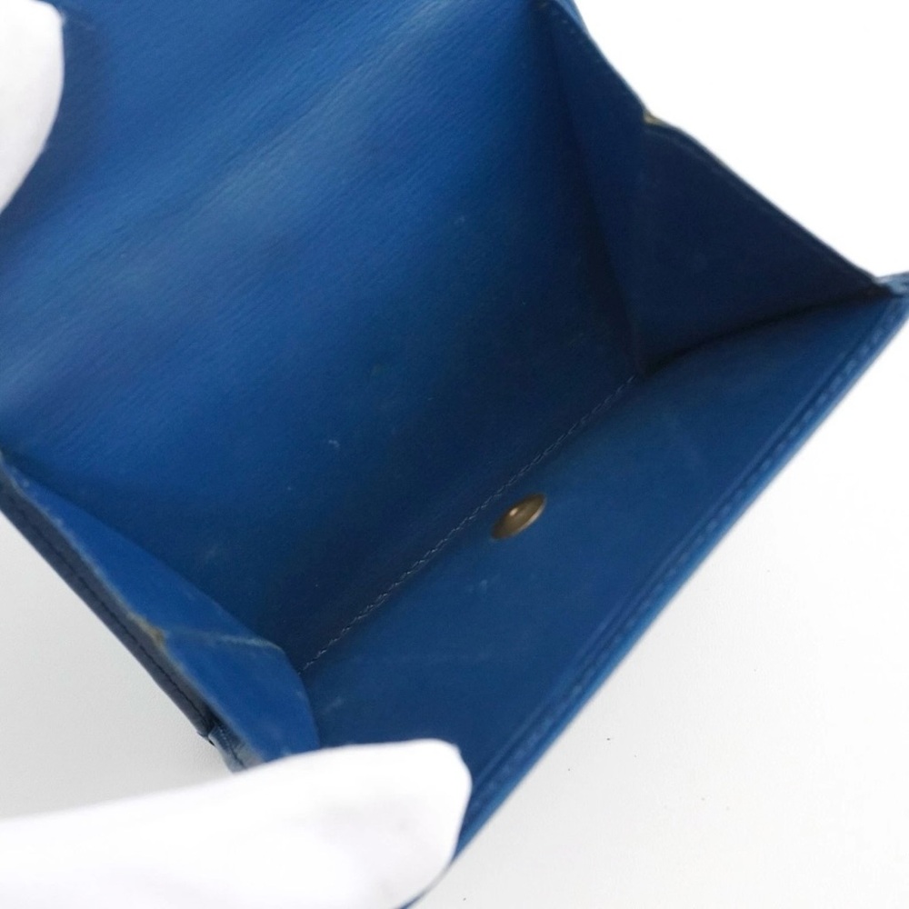 Authentic Louis Vuitton Logo Monogram Blue Epi Leather Envelop Sarah Wallet - Picture 10 of 12